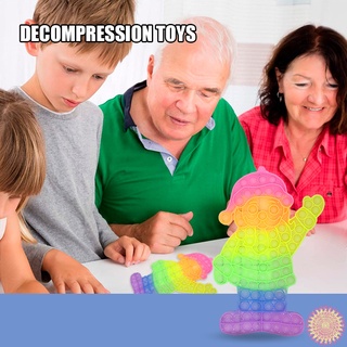 Juguete de descompresión de silicona Push burbuja Fidget sensorial juguete de pensamiento de entrenamiento juego de rompecabezas para niños adultos