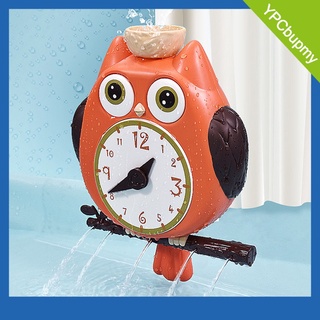 [venta caliente] búho de pared de succión de baño de juguete para niños niños bañera de ducha juego de agua juego de baño de agua juguetes de baño de la pared de juguete reloj de aprendizaje