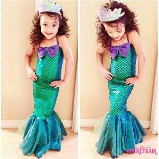 Vestido De Disfraz De Sirena De Ariel Para Niños , Diseño Cosplay (1)