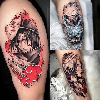 20pcs tatuajes de tatuajes temporales impermeables Estilo Anime Naruto
