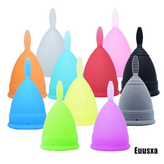 copas de silicón reutilizables Euusxa menstruales plegables Feminine Hygiene Hollow Tail Collector