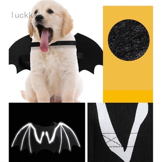 luckkkk 2021 nuevo disfraz de alas de murciélago luminosas alas de murciélago halloween cosplay disfraz para gato pequeño gatito cachorro mascota perro