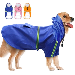 The New Pet Raincoat Has A Pocket on The Back of The Raincoat with Reflective Strips and A Leash The Material Is Waterproof and Snow-proof Making It Easier To Travel