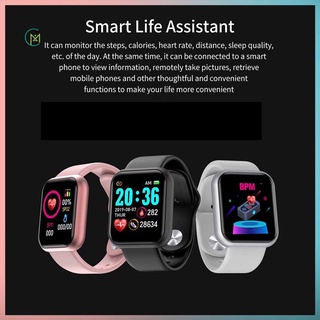 prometion y68 pantalla a color pulsera inteligente en tiempo real monitoreo del sueño función anti-pérdida reloj despertador inteligente recordatorio sedentario (8)