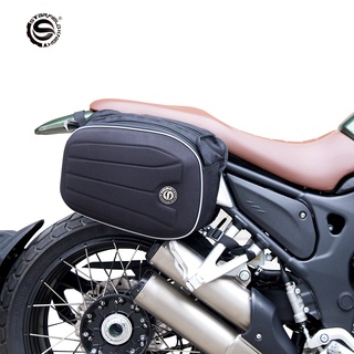 2pc universal motocicleta soft shell impermeable alforjas lateral viaje maleta herramienta hombro negro bolsa (3)