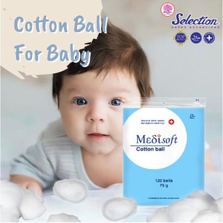 Abm Wholesale - Medisoft Selection - bola de algodón (75 gr, 120 gr, algodón redondo, para bebés y niños, seguro suave) (2)