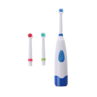 GUMU cepillo de dientes eléctrico giratorio impermeable con 3 cabezales de cepillo (4)