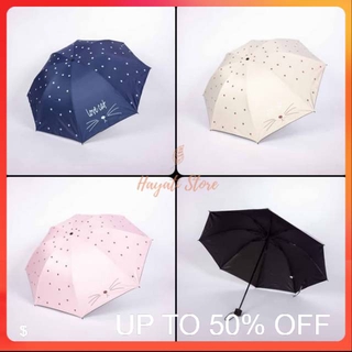 3 paraguas plegable/mini paraguas/anti UV paraguas/sombra motivo amor gato - 8625