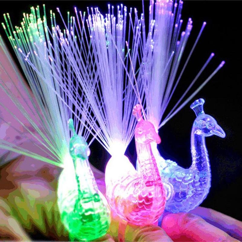 LED partytoy fingerlightring peacockringlaser Colorido Caliente (6)