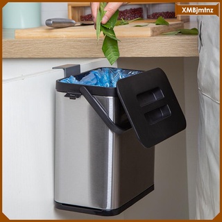 [MTNZ] Bote de basura colgante para puerta de cocina de 4L con tapa sellada debajo del fregadero Bote de basura Cesto de basura (5)