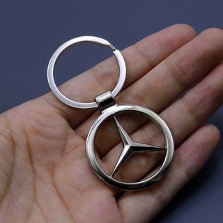 [Listo Stock Venta Caliente] Creativo Logotipo Del Coche Llavero Hueco 3D Llave De Metal Colgante Adecuado Para Mercedes-Benz (6)
