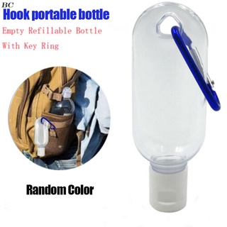 1/5 pzas 30/50/60 ml botella reutilizable vacía con anillo llave mini botellas transparentes portátiles para viaje
