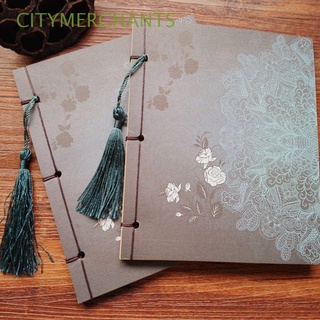 CITYMERCHANTS Ancient Notebook Antique Notepad Journal Wire-bound Kraft Paper Stationery Diary Thick Chinese Style Sketch Blank