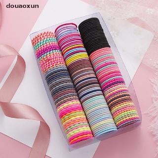 Douaoxun 50Pcs Girls Colorful Elastic Hair Bands Cute Ponytail Hold Rubber Band Headband MX