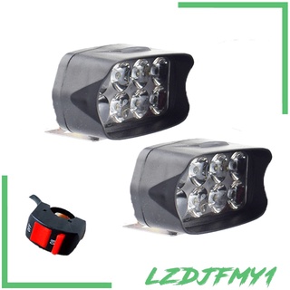 [precio de actividad] motocicleta impermeable 6500K 8 LEDs doble auxiliar faro foco 12V