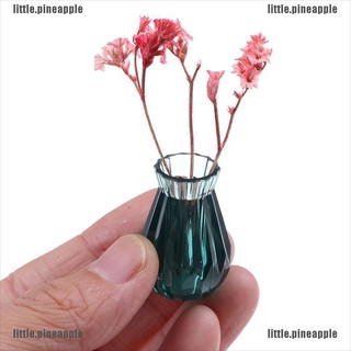 [Pine] 1:12 casa de muñecas Mini jarrón translúcido miniatura accesorios para muebles (3)