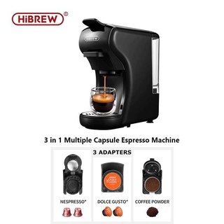 Hibraw cafetera 3 en 1 cápsula Espresso Nespresso Dolce Gusto ST-504-negro