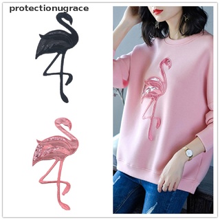 prmx flamingo bird lentejuelas bordados parches coser en la ropa animal apliques artesanía gracia