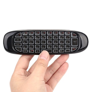 Natu C120 RGB 7 retroiluminación Fly Air ratón inalámbrico retroiluminado teclado G64 recargable 2.4G Smart mando a distancia para android Tv Box (9)