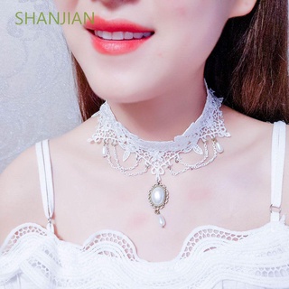 Collar corto para mujer shangke novia encaje blanco declaración/Multicolor