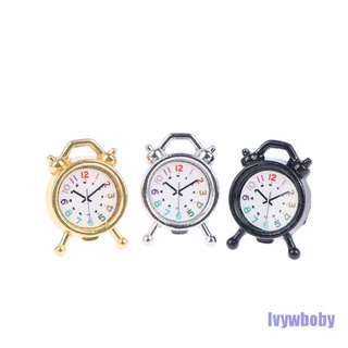 [ivw] Mini reloj Despertador 1: 12 De juguete Casa De muñecas Miniatura Despertador Ybo