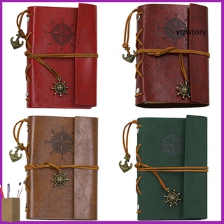 [VIP] cubierta de cuero sintético con ancla Retro, cuaderno, diario, cuaderno, diario, cadena en blanco