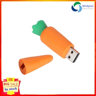 Windyons USB Flash Drive de dibujos animados elegante forma de zanahoria apariencia portátil de almacenamiento Stick de memoria (1)