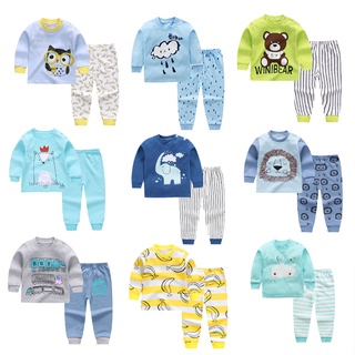 listo stock bebé ropa de dormir conjunto para 0-5 años con mangas largas lindos diseños de moda (1)