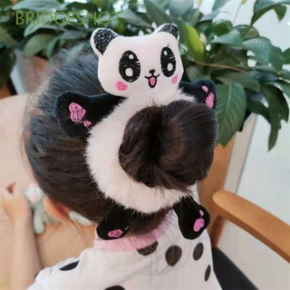 BRIDGESHOT Temperamento Cuerda para el pelo de los niños Adorable Corbata de mujer Flannelette de dibujos animados Elástico Animal CAT Dulce Simple Panda Tocado coreano (1)