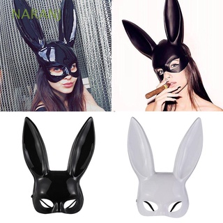 NARANJ Mujeres Mascarada Props Traje de cosplay Orejas de conejo Mascara Sexy Bunny Girl Diadema Halloween Parte