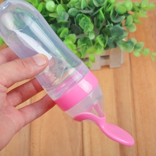 Bebé entrenamiento alimentador cuchara botellas de silicona de grado alimenticio