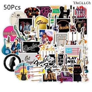 [T]50Pcs/Set Guitar Music Lovers Stickers Waterproof Stickers Decal