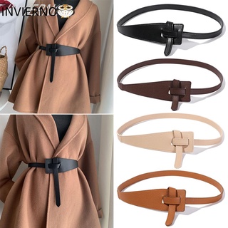 invierno retro moda cintura simplicidad imitación cuero cinturón popular casual todo-partido delgado cintura femenina faja/multicolor