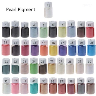 Zuo 41 colores nacarados Mica polvo resina epoxi colorante colorante perla pigmento resina joyería fabricación