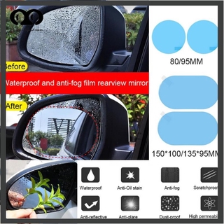 2pc ventana lateral impermeable película Auto ventana lateral antiniebla impermeable película protectora coche espejo retrovisor película protectora