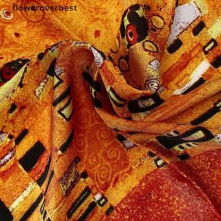 fbmx van gogh pintura al óleo bufanda de seda bandanna mujeres moda cabeza cuadrada bufandas caliente