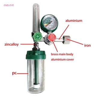 onelove regulador de gas de presión de oxígeno inhalador o2 reductor de presión de oxígeno medidor de flujo medidor de flujo tipo boya hembra rosca y tubo