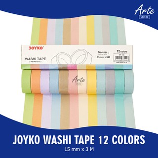 Cinta adhesiva - Joyko Washi cinta WT-100 12 colores