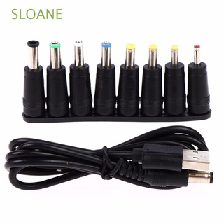 SLOANE High Quality DC Charging Power Cord Universal 8-in-1 Charging Cable USB To 5521 Connector Cable Adapter Male Charging Cable Multifunctional For Router DC Interchangeable Plug/Multicolor