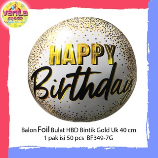 (50 Unidades) globos redondos de feliz cumpleaños (oro negro), globos redondos de oro, globos de papel de feliz cumpleaños