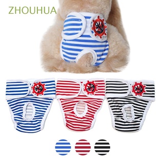 zhouhua reutilizable perro pantalón sanitario menstruación pañal mascota corto para mujer macho perro algodón calzoncillos lavable ropa interior fisiológica