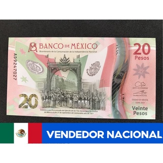 Billete de 20 Bicentenario Independencia Mexico