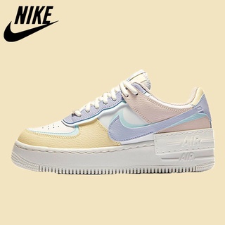 Nike2564 Air Force 1 Shadow AF1 Splicing Air Force One zapatos de las mujeres blanco azul rosa zapatos deportivos Casual zapatos de estudiante zapatos para correr
