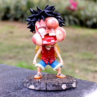 hkanda Anime One Piece Monkey D Luffy figura hinchada cara modelo de juguete decoración de tartas (1)