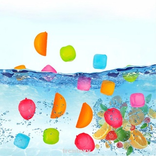 6 piezas de cubo de hielo de frutas y forma cuadrada LDPE de plástico de grado alimenticio reutilizable multicolor fabricante molde de verano beber