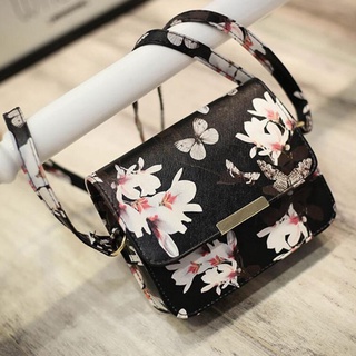 Women Floral Pattern leather Handbag Small Messenger Bag Clutch Shoulder Bags