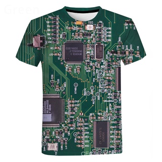 chip electrónico hip hop hombres y mujeres impresión 3d máquina harajuku verano harajuku estilo harajuku manga corta camiseta top tli1