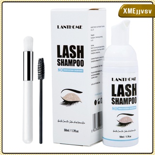 [XMEJJVSV] Eyelash Extension Shampoo 1.69fl.oz Lash Eyelid Foam Foaming Gentle Cleanser Formula No Irritating for Remove Eye Makeup