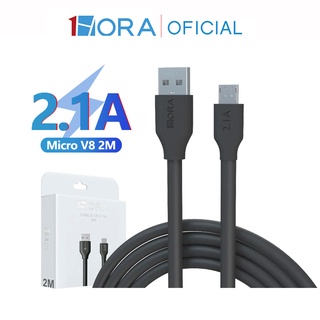 1Hora Micro V8 2.1A 2M Cargado Cable Micro USB 2.0 2 Metros CAB245 Para Celulares Xiaomi Huawei Samsung