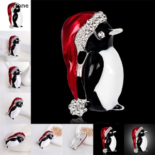 atne 1pc caliente navidad rhinestone lindo navidad pingüino broche pin fiesta de regalo de navidad.